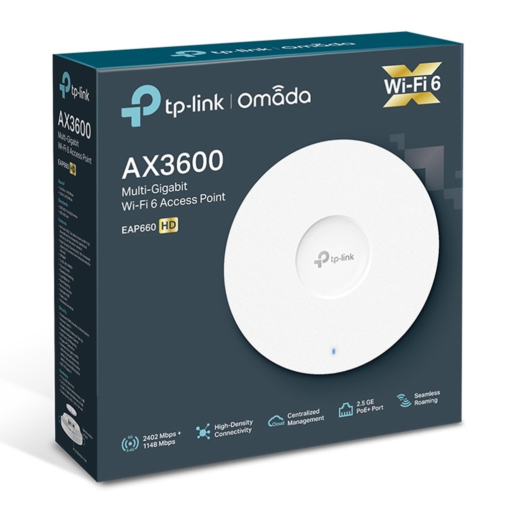 [EAP660-HP] TP-Link - Punto de Acceso Wifi6 Montaje en Techo AX3600