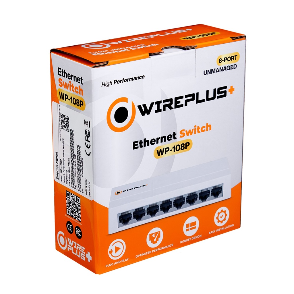 [WP-108P] Wireplus - Switch de Escritorio de 5 Puertos a  a 10/100 Mbps