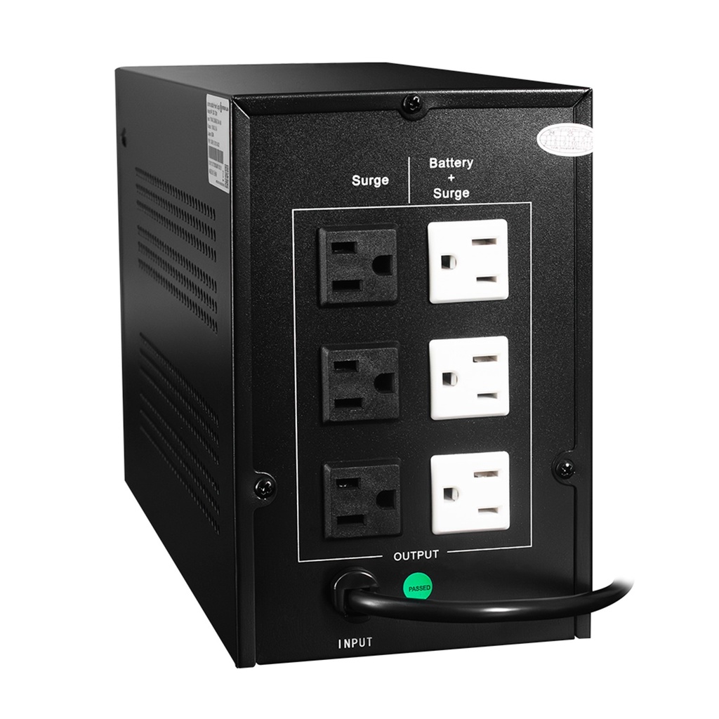 [WP-1500-900W] Wireplus - UPS Interactivo 1500VA 900W con Pantalla LCD 120V [6] Tomas