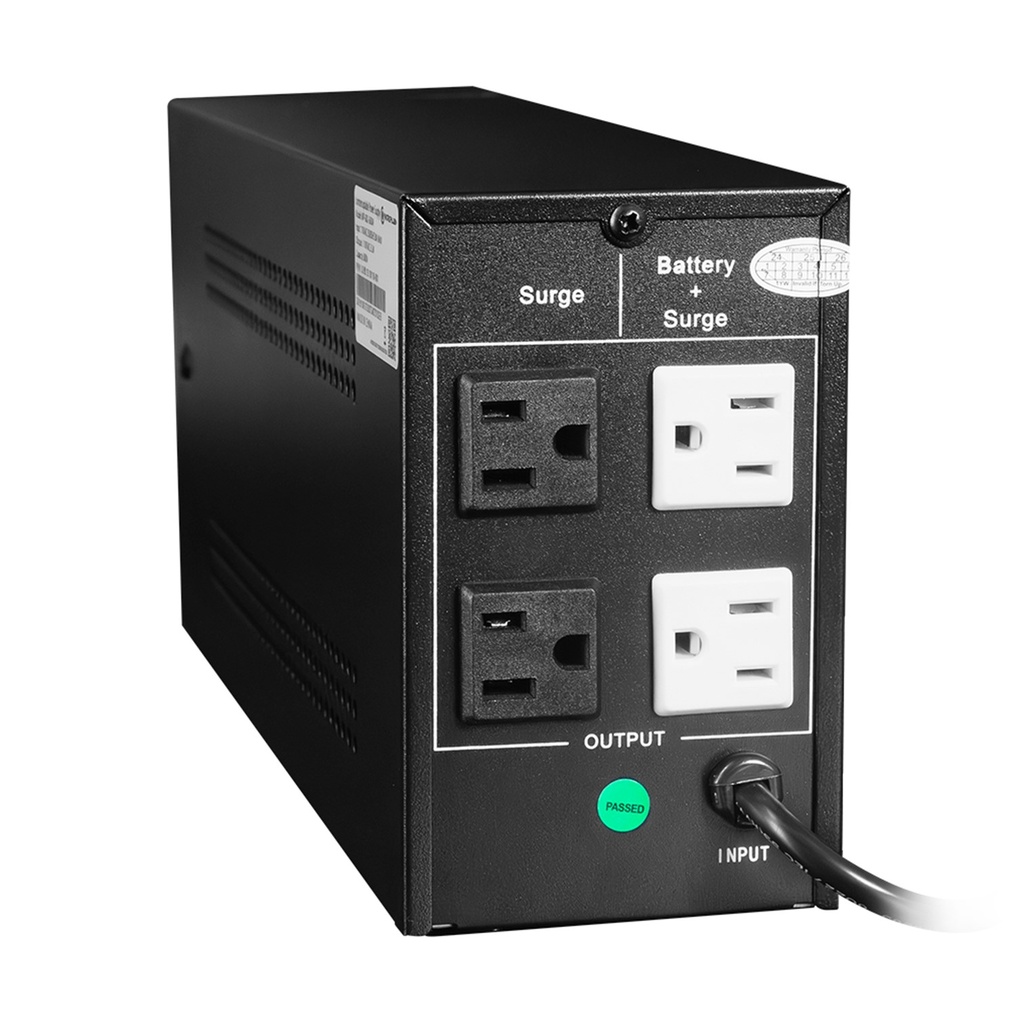 [WP-600-360W] Wireplus - UPS Interactivo 600VA 360W con Pantalla LCD 120V [4] Tomas