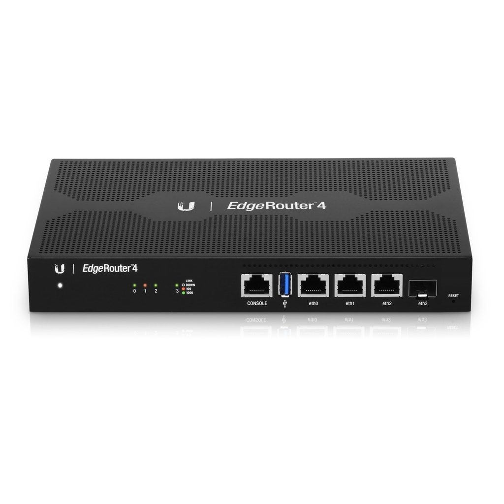 [ER-4] Ubiquiti - EdgeRouter 4 con 3 Puertos 10/100/1000 Mbps + 1 puerto SFP con Funciones Avanzadas de Ruteo