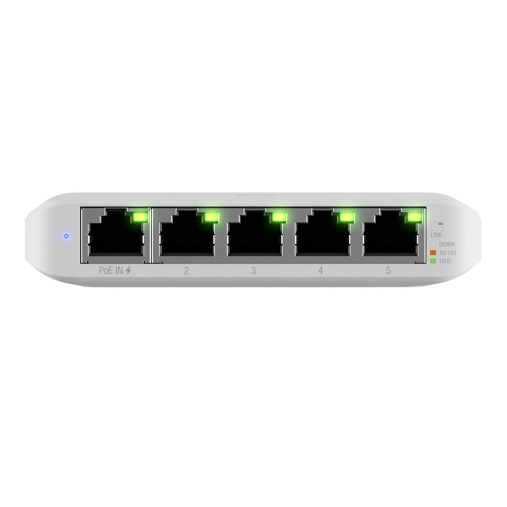 [USW-Flex-Mini-3] Ubiquiti - Switch UniFi Administrable Compacto de 5 Puertos 10/100/1000 Mbps Soporta Entrada de PoE 802.3af/at [3-Pack]