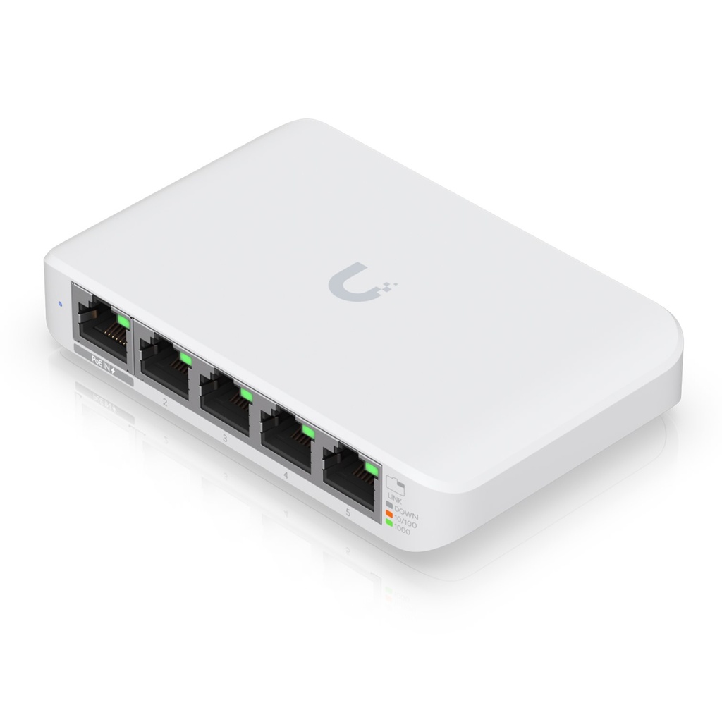 [USW-Flex-Mini-3] Ubiquiti - Switch UniFi Administrable Compacto de 5 Puertos 10/100/1000 Mbps Soporta Entrada de PoE 802.3af/at [3-Pack]