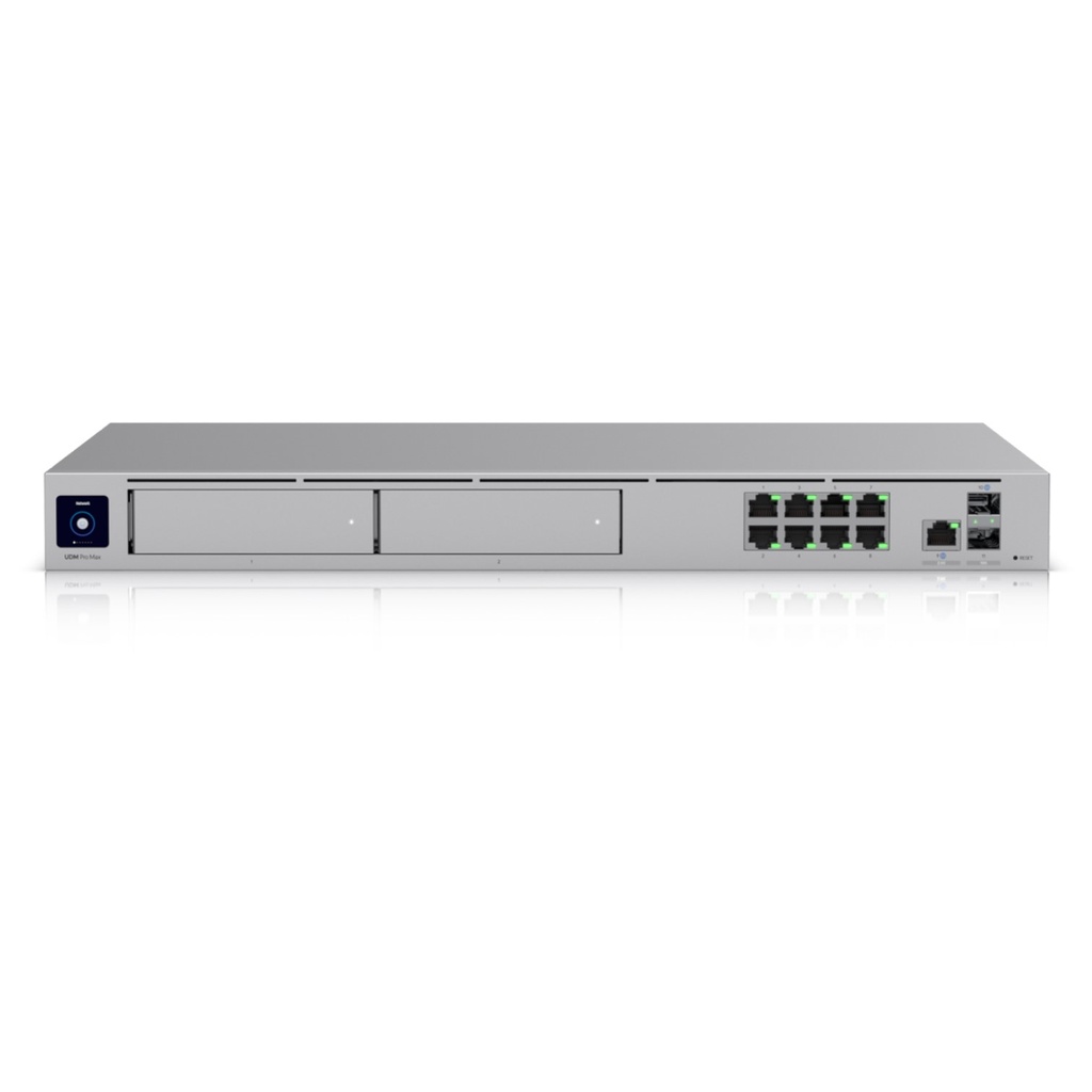 [UDM-Pro-Max] Ubiquiti - UniFi OS Console Dream Machine PRO MAX Administra hasta 200 dispositivos UniFi 128 GB SSD Integrados Pantalla Táctil 1.3"