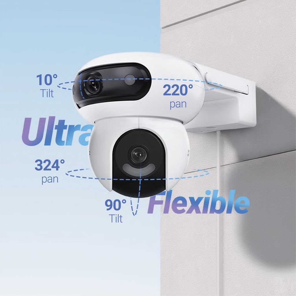 [CS-H90-R100-8H44WKFL] Ezviz - Cámara Ip Wi-Fi [2K] [4MP] + [4MP] de Doble Lente con Rotación Horizontal y Vertical Interior/exterior [Serie H]