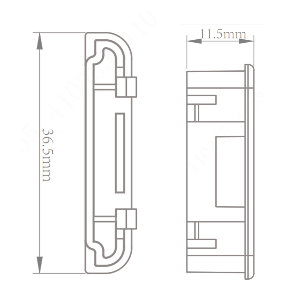 [DHI-ESL-BA02] Dahua - Tapa Final de Carril de Estanteria [32x14x11mm] Material PC