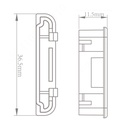 [DHI-ESL-BA02] Dahua - Tapa Final de Carril de Estanteria [32x14x11mm] Material PC