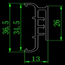 [DHI-ESL-BR01-1200] Dahua - Soporte ESL de Carril de Estantería Universal #01 Compatible: E015A, E015C, E018A, E021A, E021C, E021C-F, E026A, E026C, E026C-F, E029A, E029C, E037C-N, E042A, E042B-PN [36.5x13/1200mm] Material PVC