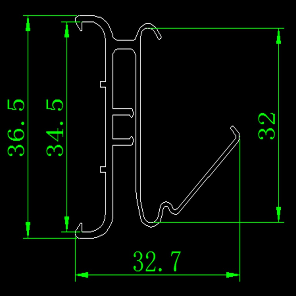 [DHI-ESL-BR03-900] Dahua - Soporte ESL de Carril de Estantería Universal #01 Compatible: E015A, E015C, E018A, E021A, E021C, E021C-F, E026A, E026C, E026C-F, E029A, E029C, E037C-N, E042A, E042B-PN [36.5x32.7/900mm] Ajustable Según Borde Frontal Material PVC