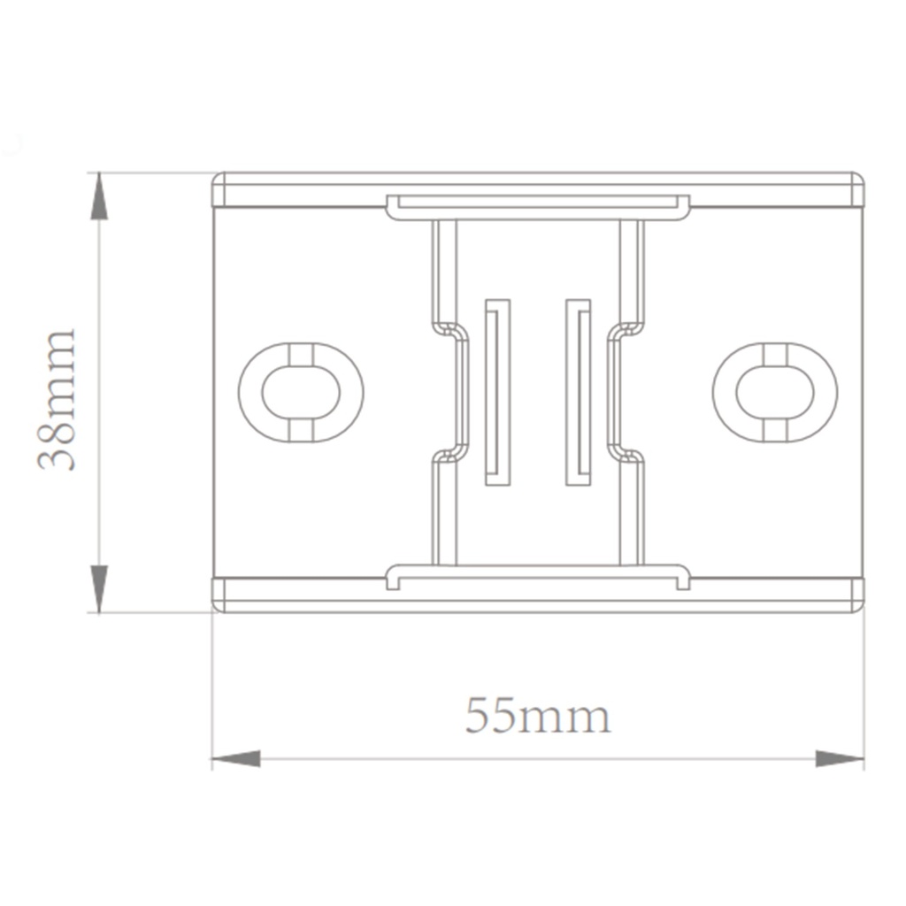 [DHI-ESL-BH08] Dahua - Soporte ESL con Cinta Adhesiva y Orificios de Montaje Compatible: E015A, E015C, E018A, E021A, E021C, E021C-F, E026A, E026C, E026C-F, E029A, E029C, E037CN, E042A, E042B-PN [55x38x10mm] Material PC