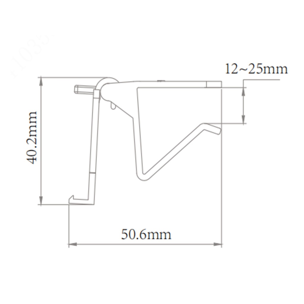 [DHI-ESL-BC02] Dahua - Soporte ESL con Clip Grande Compatible: E015A, E015C, E018A, E021A, E021C, E021C-F, E026A, E026C, E026C-F, E029A, E029C, E037C-N, E042A, E042B-PN Ancho de Agarre 10-25 mm [50.6x40.2x41mm] Material PC