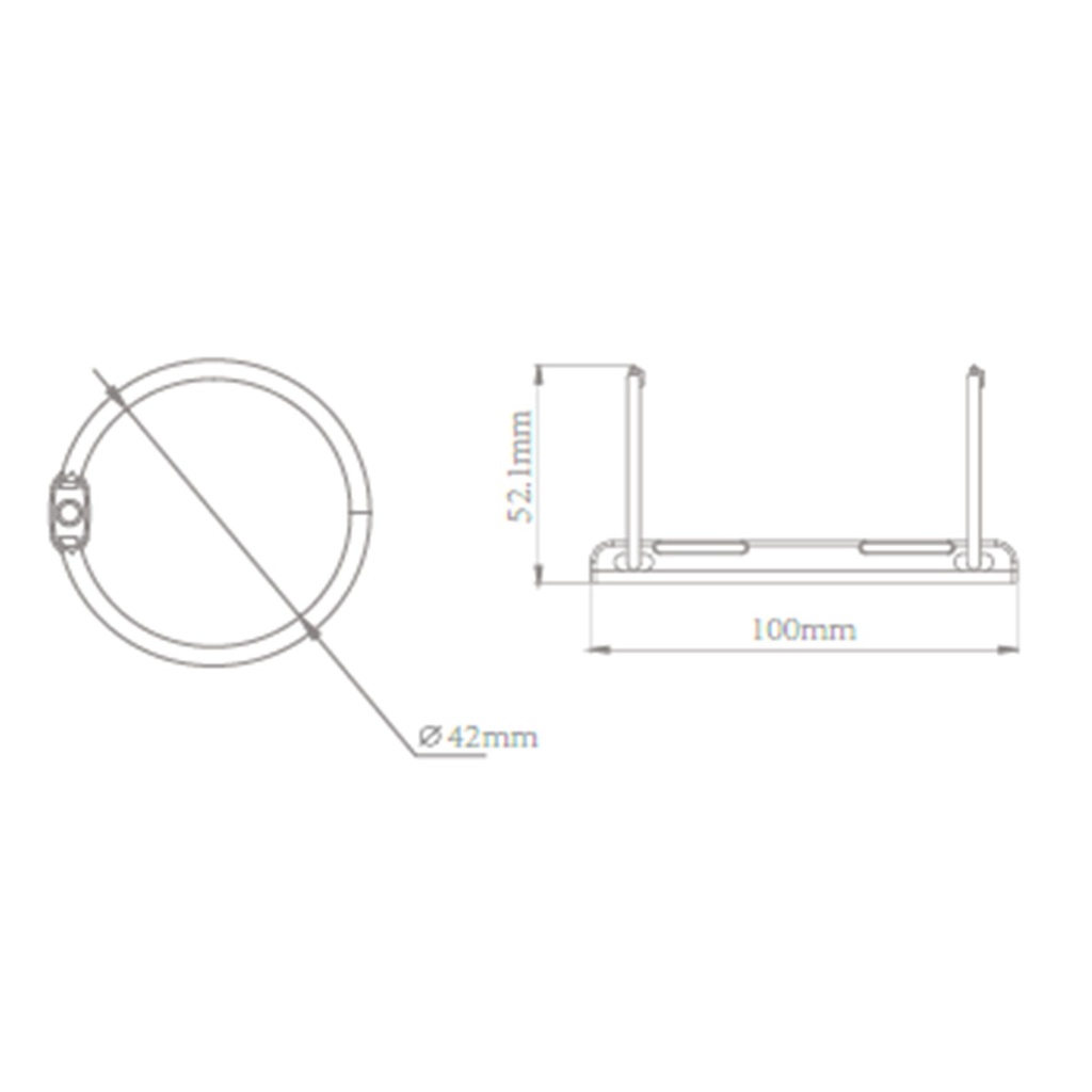 [DHI-ESL-BH03] Dahua - Soporte ESL Kit de Suspensión Compatible: E058A-N [100x48x52.1mm] Diámetro Interior del Anillo 42mm Material ABS/SUS304