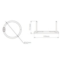 [DHI-ESL-BH03] Dahua - Soporte ESL Kit de Suspensión Compatible: E058A-N [100x48x52.1mm] Diámetro Interior del Anillo 42mm Material ABS/SUS304