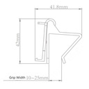 [DHI-ESL-BC01] Dahua - Soporte ESL con Clip Grande Compatible: E015A, E015C, E018A, E021A, E021C, E021C-F, E026A, E026C, E026C-F, E029A, E029C, E037C-N, E042A, E042B-PN Ancho de Agarre 10-25 mm [43x41x40mm] Material PC