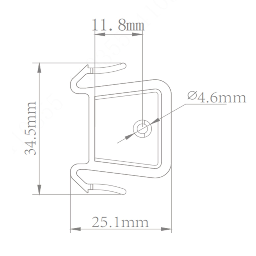 [DHI-ESL-BC06] Dahua - Soporte ESL de Letrero de Promoción con Riel de Abrazadera [34.6x25.1x13mm] Material ABS