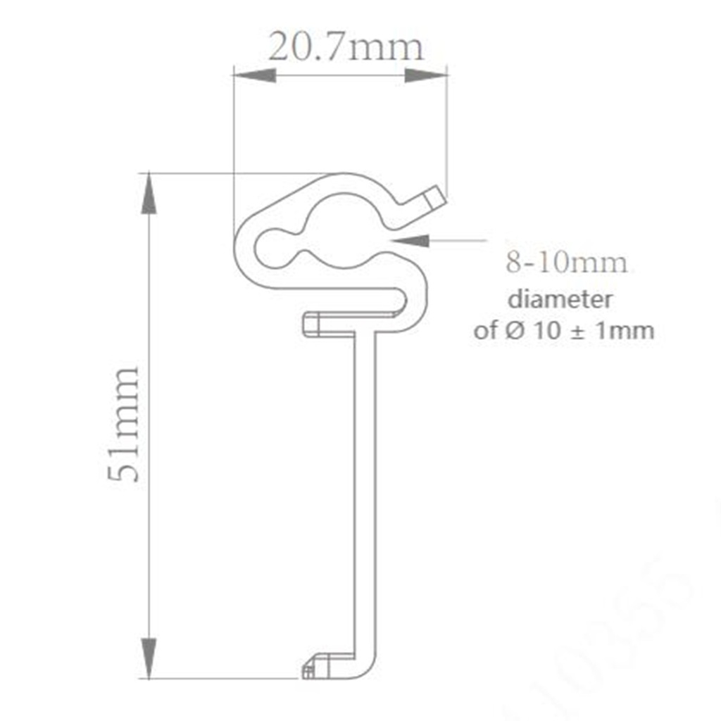[DHI-ESL-BH02] Dahua - Soporte ESL para Cañas Compatible: E015A, E015C, E018A, E021A, E021C, E021C-F, E026A, E026C, E026C-F, E029A, E029C [36x20.7x51mm] Adecuado para Varillas con Diámetro de 8-10mm Material PC