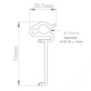 [DHI-ESL-BH02] Dahua - Soporte ESL para Cañas Compatible: E015A, E015C, E018A, E021A, E021C, E021C-F, E026A, E026C, E026C-F, E029A, E029C [36x20.7x51mm] Adecuado para Varillas con Diámetro de 8-10mm Material PC