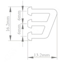 [DHI-ESL-BA03] Dahua - Carril Adaptador de Angulo [16.2x13.2x23mm] Material PC