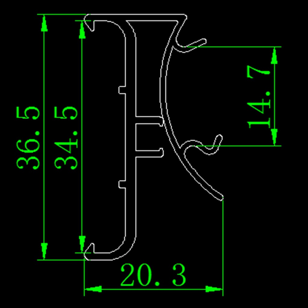 [DHI-ESL-BR05-1200] Dahua - Soporte ESL de Carril de Estantería Universal #01 Compatible: E015A, E015C, E018A, E021A, E021C, E021C-F, E026A, E026C, E026C-F, E029A, E029C, E037C-N, E042A, E042B-PN [36.5x20.3/1200mm] Ajustable Según Borde Frontal Material PVC