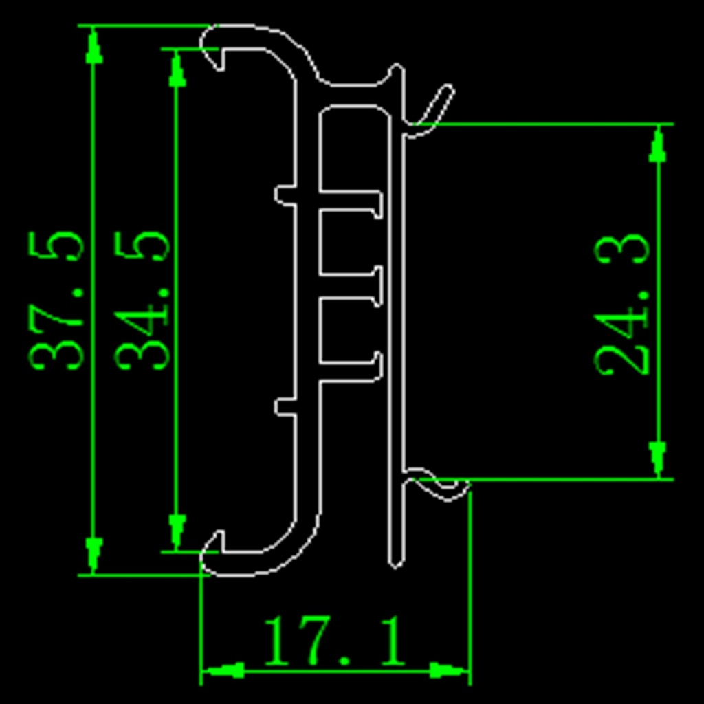 [DHI-ESL-BR06-1200] Dahua - Soporte ESL de Carril de Estantería Universal #01 Compatible: E015A, E015C, E018A, E021A, E021C, E021C-F, E026A, E026C, E026C-F, E029A, E029C, E037C-N, E042A, E042B-PN [37.5x17.1/1200mm] Ajustable Según Borde Frontal Material PVC