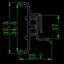 [DHI-ESL-BR12-50] Dahua - Soporte ESL de Carril de Estantería Universal #01 Compatible: E015A, E015C, E018A, E021A, E021C, E021C-F, E026A, E026C, E026C-F, E029A, E029C, E037C-N, E042A, E042B-PN [37.5x13/50mm] Ajustable Según Borde Frontal Material PVC