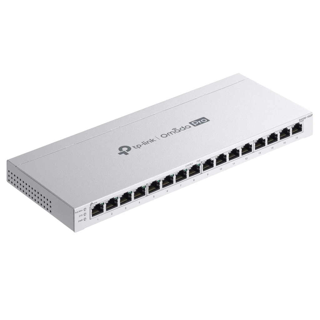 [S4500-16GP] TP-Link - Switch Smart 16 Puertos Gigabit con 8 Puertos PoE+ Omada Pro