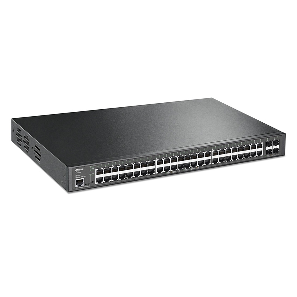 [SG3452XP] TP-Link - Switch Conmutador Administrable JetStream de 48 puertos Gigabit y 4 puertos 10GE SFP+ L2+ con 48 puertos PoE+