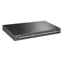 [SG3452XP] TP-Link - Switch Conmutador Administrable JetStream de 48 puertos Gigabit y 4 puertos 10GE SFP+ L2+ con 48 puertos PoE+
