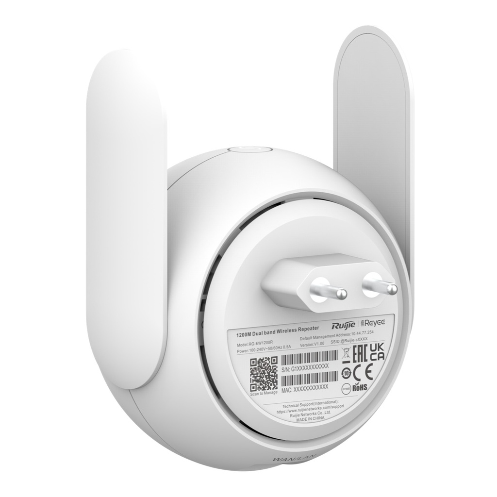 [RG-EW1200R] Ruijie Reyee - Extensor MESH Home WiFi 5 Doble Banda Hasta 1,200 Mbps