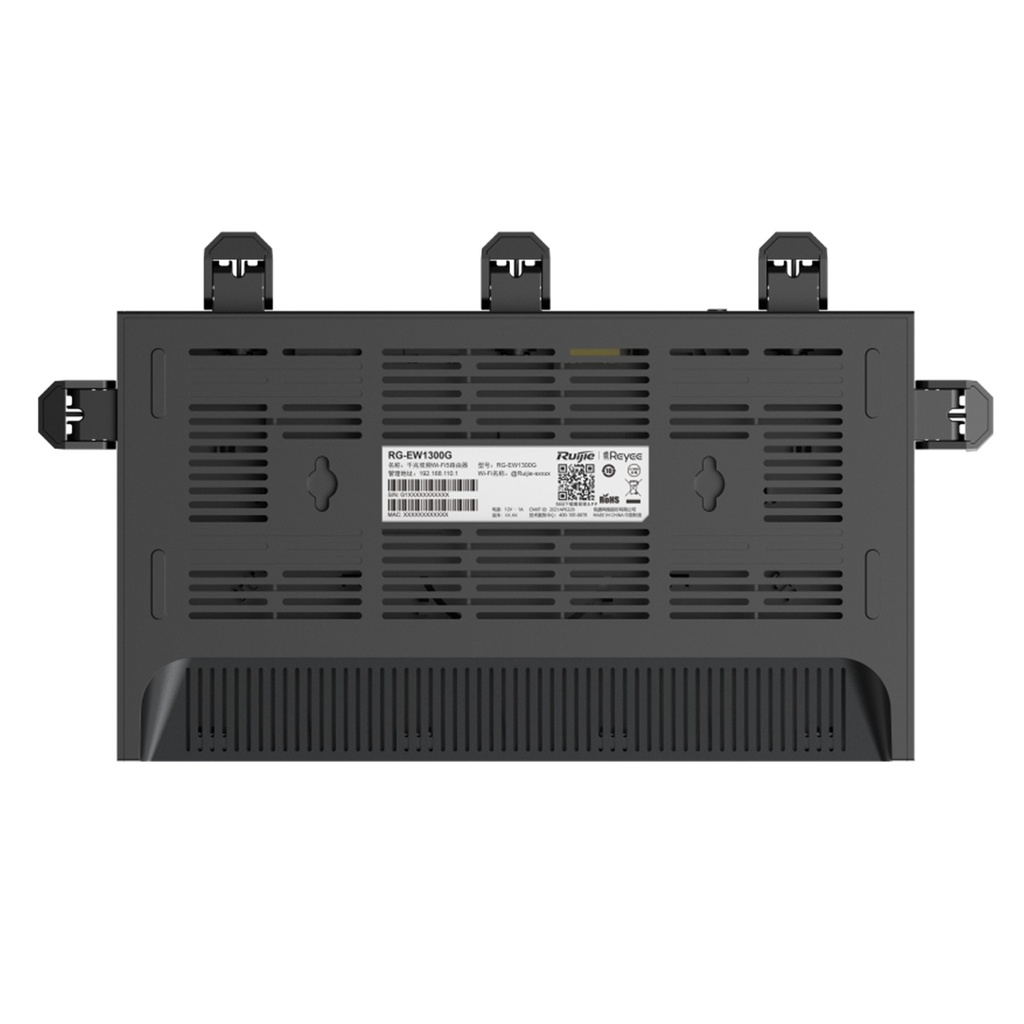 [RG-EW1300G] Ruijie Reyee - Router Mesh Gigabit de Doble Banda WiFi 5 de 1300M Wave 2,5 Antenas Omnidireccionales y Plegables Proporcionando Señales Wi-Fi Fuertes