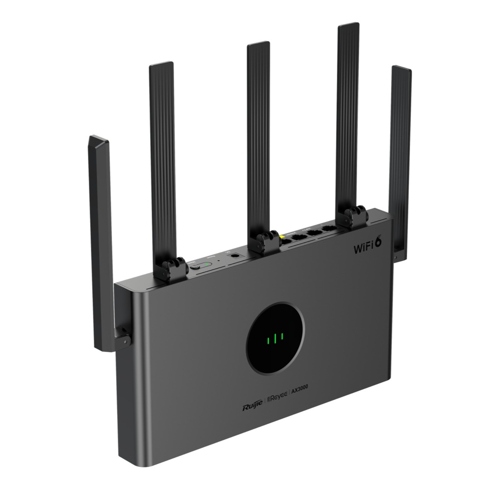 [RG-EW3000GXPRO] Ruijie Reyee - Router Inalámbrico MESH Diseñado para GAMING con Doble Puerto WAN Gigabit para Sumar Ancho de banda 3 puertos LAN Gigabit WiFi6 2x2 Doble Banda