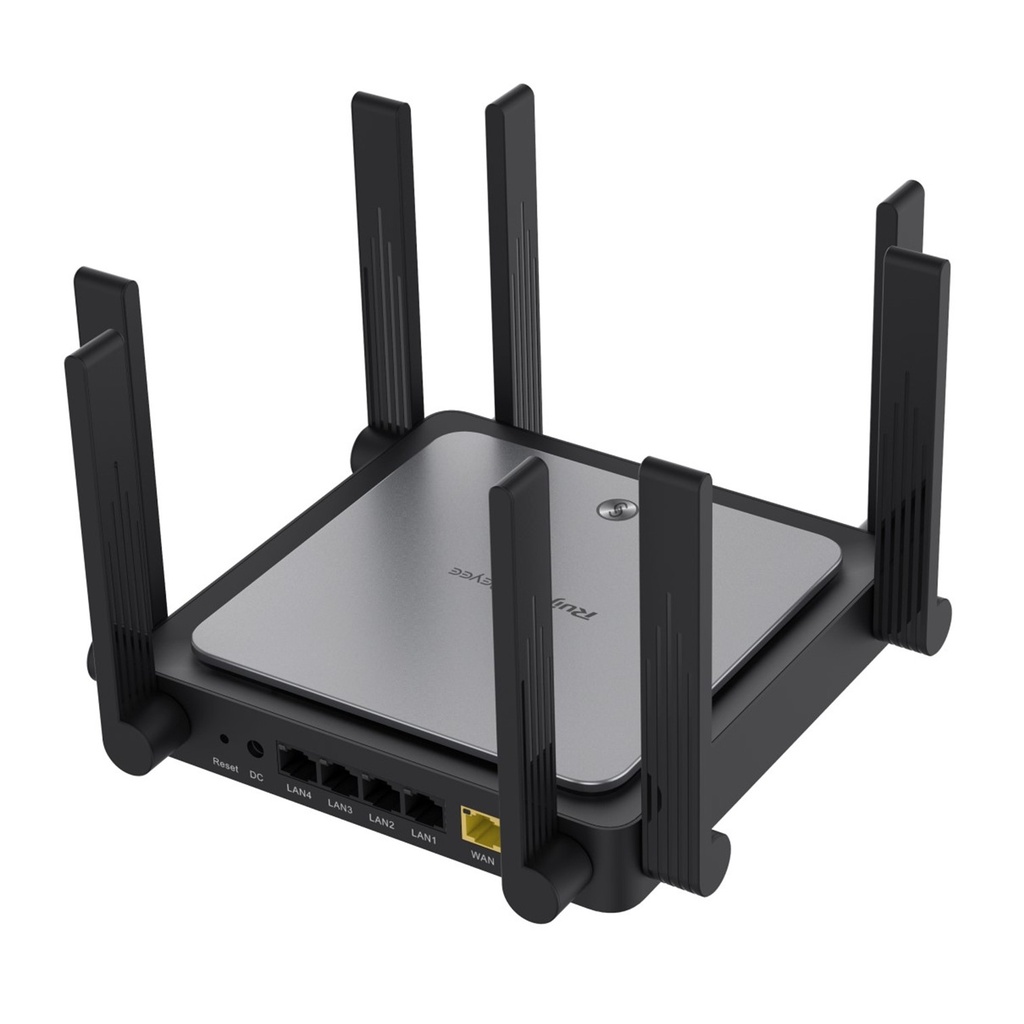 [RG-EW3200GXPRO] Ruijie Reyee - Router Inalámbrico MESH WiFi6 4x4 Doble Banda 1 Puerto WAN Gigabit y 4 Puertos LAN Gigabit