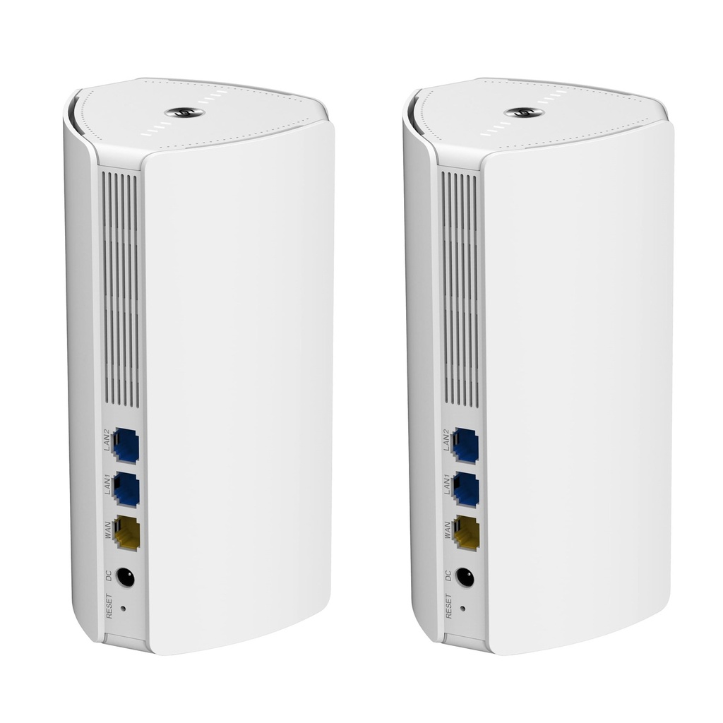 [RG-M18(2PACK)] Ruijie Reyee - Router Inalámbrico MESH WiFi6 2x2 Doble Banda 1 Puerto WAN Gigabit y 2 Puertos LAN Gigabit
