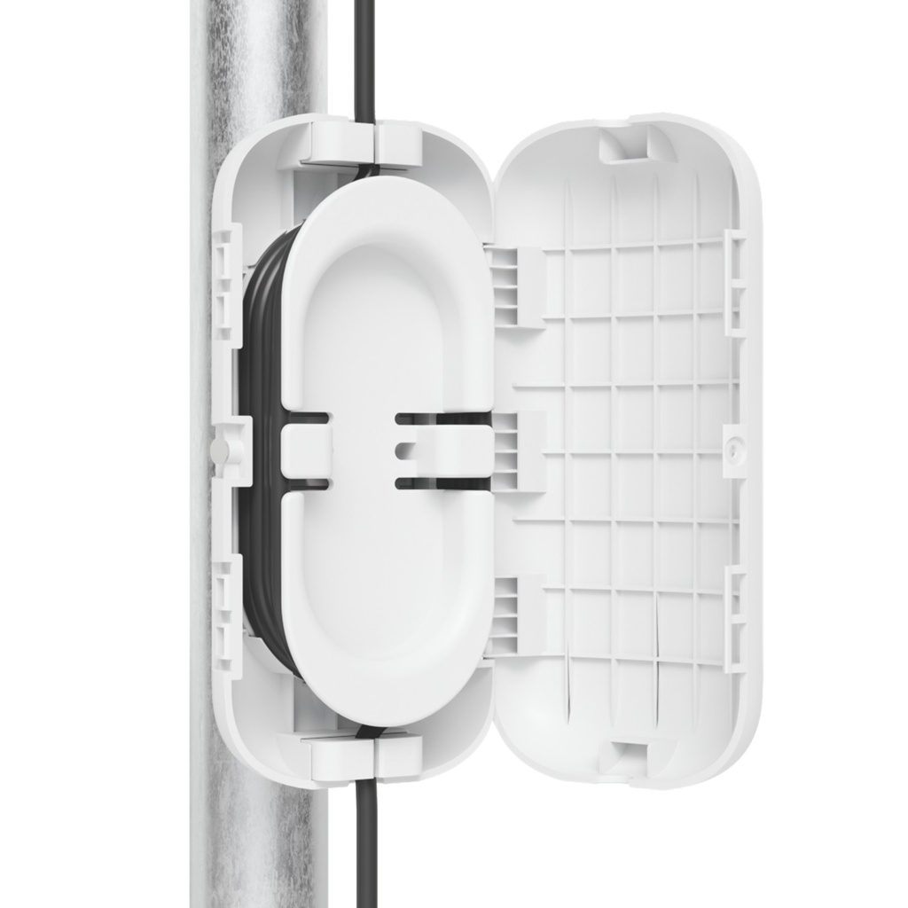 [UACC-FIBER-SR-KIT] Ubiquiti - Caja Resistente a los rayos U para montaje en Poste o Pared con Carrete Desmontable para Organizar y Reducir la Tensión Física del Cableado