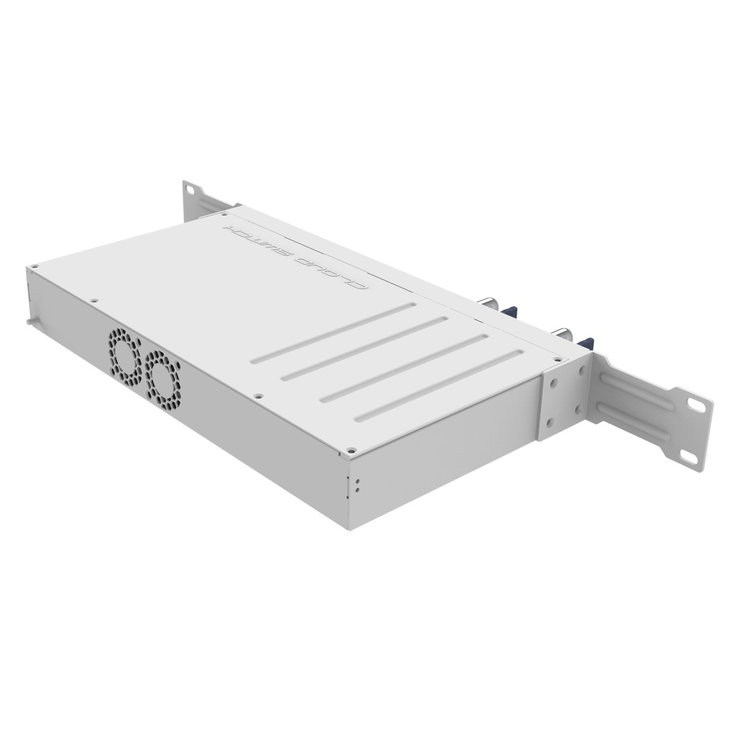 [CRS504-4XQ-IN] Mikrotik - Cloud Router Switch 4 puertos QSFP28 de 100 Gigabit PoE en 802.3 bt (25W sin accesorios) RouterOS (solo v7)