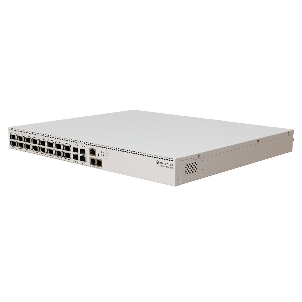 [CRS520-4XS-16XQ-RM] Mikrotik - Cloud Router Switch con 16 puertos 100 Gigabit QSFP28 (123W sin accesorios) RouterOS (solo v7)