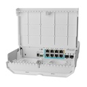 [CSS610-1Gi-7R-2S+OUT] Mikrotik - netPower Lite 7R Switch Smart 7 Puertos PoE Inverso Gigabit 2 SFP+ 10G para Exterior