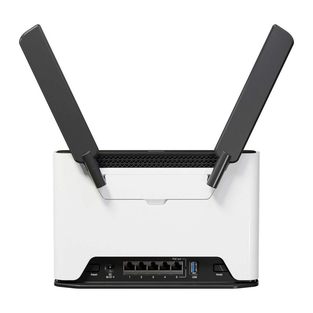 [H53UiG-5HaxQ2HaxQ] Mikrotik - Router Wi-Fi 6 MIMO 4x4 2.5G 5 Puertos Gigabit y Antenas Externas para Hogar y Pequeñas Oficinas
