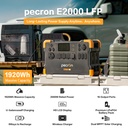 [E2000LFP] Pecron - Estación de Poder Portátil Expandible Inversor de Onda Sinusoidal Pura de CA de 2000W 1920Wh 25.6V 75Ah Batería LiFePo4 Central Electrica