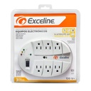 [GSM-MT120SE] Exceline - Protector de voltaje multitoma con supresor de pico 120v 6 tomas 15A