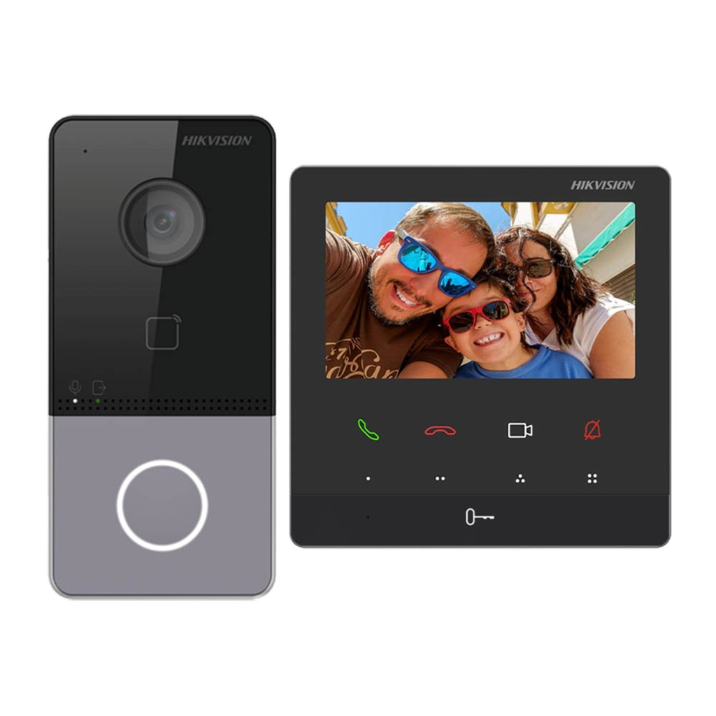 [DS-KIS606-P] Hikvision - Kit de Videoportero IP con Pantalla LCD a Color de 4.3" [2Mp]