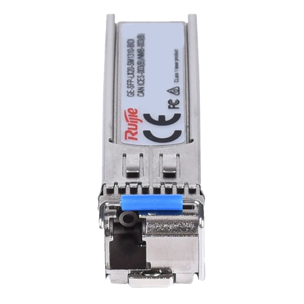 [GE-SFP-LX20-SM1310-BIDI] Ruijie Reyee SME - Módulo Transceptor GE-SFP-LX20-SM1310-BIDI 1000BASE-LX SFP 1310nm-TX/1550nm-RX 20-km DDM Simplex LC SMF