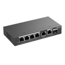 [RG-ES206GS-P] Ruijie Reyee SMB - Switch Administrable con 4 Puertos Gigabit PoE 2 Uplink Gigabit y 1 Uplink Gigabit para Fibra SFP en Combo Administración Remota Gratuita en la Nube