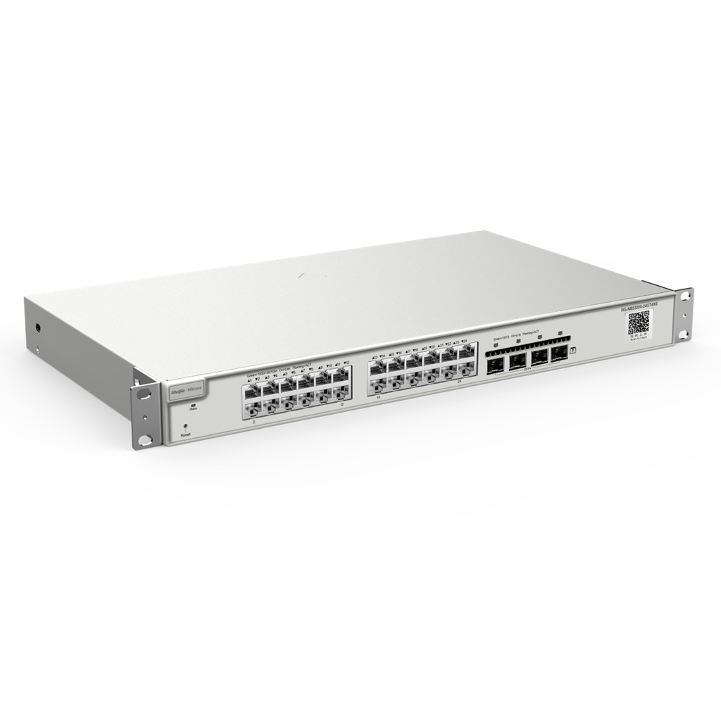 [RG-NBS3200-24GT4XS] Ruijie Reyee SMB - Switch Administrable Capa 2+ Plus con 24 puertos Gigabit 4 Puertos SFP+ para Fibra 10Gb Administración Remota Gratuita en la Nube