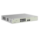[RG-NBS3300-8MG2XS-P] Ruijie Reyee SME - Switch Multi-Gigabit PoE+ Capa 2 con 8 Puertos 2.5G PoE+ hasta 240W y 2 Uplink SFP+ 10G Diseñado Para Access Points WiFi 6/7 Administración Remota Gratuita en la Nube