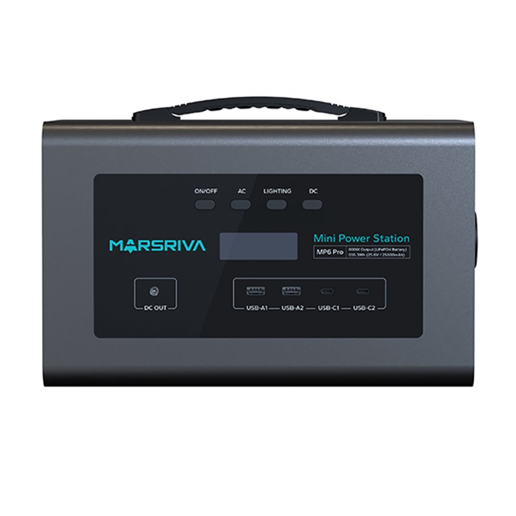 [MP6-PRO] Marsriva - Estacion de Poder Portatil 600W [655.3WH/25.6V/25600MAH]