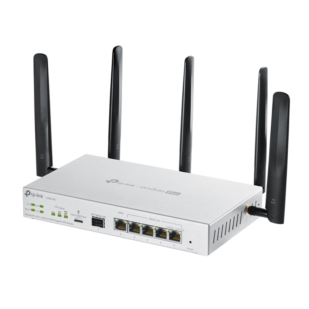 [G36W-4G] TP-Link - Router VPN Omada Pro 4G+ Cat6 AX3000 Doble Banda Gigabit