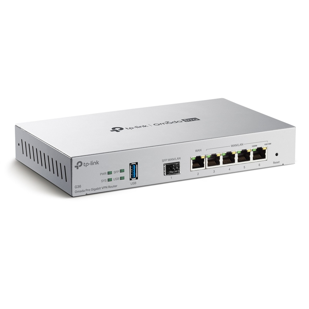 [G36] TP-Link - Router VPN Omada Pro 1 Puerto Gigabit SFP y 5 Puertos Gigabit RJ45
