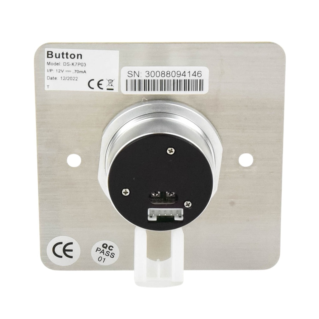 [DS-K7P03(O-NEU)] Hikvision - Boton de Salida Sin Contacto Perfil Ancho Fabricado en Aluminio NC / NO
