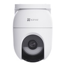 [CS-CB8c/SP-R100] Ezviz - Kit Cámara Domo IP PT Inalambrica con Bateria HD 2K [4MP] WiFi Rotatoria Lente 4mm con Panel SolarExterior/Interior